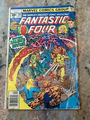 Buy Fantastic Four #186 - 1st. Team App. Salem's Seven. Newsstand Edition 1977 • 3.89£