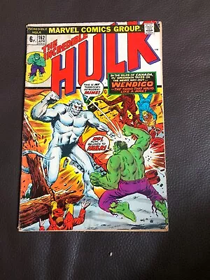 Buy Marvel Comics The Incredible Hulk #162 1973 1st Appearance Of The Wendigo • 15£