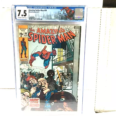 Buy Amazing Spider-Man #99 CGC 7.5 Custom Spidey Label Johnny Carson App. • 77.65£