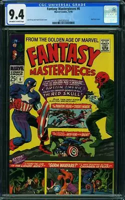 Buy Fantasy Masterpieces #6 CGC 9.4 1966 Captain America! Red Skull! RARE M11 318 Cm • 307.31£