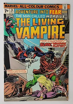 Buy Fear #24 VF- 1st Meeting Morbius And Blade UKPV 1974 • 32£