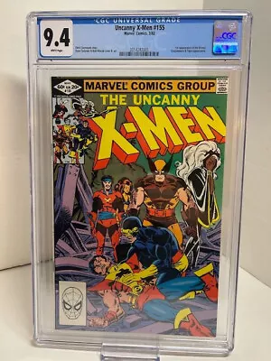 Buy Uncanny X-men #155 CGC 9.4, White Pages, 1st App Brood, Chris Claremont (1982) • 42.58£