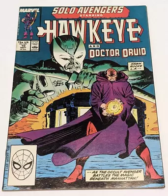 Buy Solo Avengers #10 - Starring Hawkeye And Doctor Druid, 1988, Marvel Comic • 3£