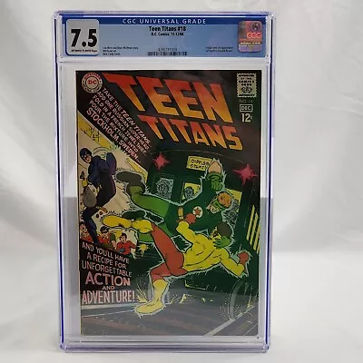 Buy Teen Titans #18 (DC Comics 1968) CGC 7.5 Key Issue 1st Appearance Of Starfire • 154.51£