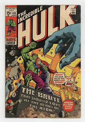 Buy Incredible Hulk #140 GD 2.0 1971 • 15.53£