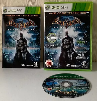 Buy Batman Arkham Asylum Game Of The Year Edition Xbox 360 PAL CIB • 7£