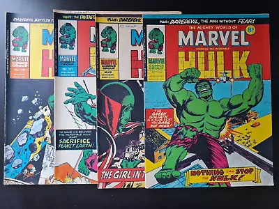 Buy The Mighty World Of Marvel #126 #127 #128 #130 Hulk Marvel Uk Weekly 1975 • 1.99£