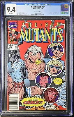Buy Marvel New Mutants #87 1st App Cable CGC 9.4 NEWSSTAND WHITE PAGES • 136.26£