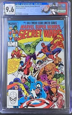 Buy SECRET WARS #1  CGC 9.6 White Pages NM+ Marvel Comics 1984 Custom Label • 106.40£