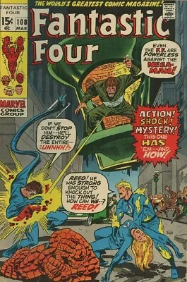 Buy Fantastic Four #108 (1971) Fn/vf 7.0  'the Monstrous Mystery Of The Nega-man!' • 30£