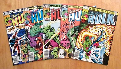 Buy Lot Of *5* INCREDIBLE HULK! #243, 245, 246, 247, 259 **4 Newsstand!** (VF+) • 13.18£