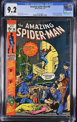 Buy Amazing Spider-Man #96 CGC NM- 9.2 White Pages Drug Issue Green Goblin No CCA! • 441.89£