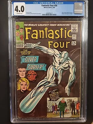Buy Fantastic Four #50 1966 CGC 4.0 (1st App Of Wyatt Wingfoot) • 171.16£