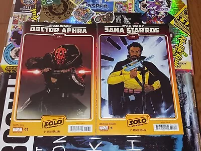 Buy Star Wars Leinil Yu 5TH Anniversary Variant SOLO Set DR APHRA 32/SANA STARROS 4  • 18.56£