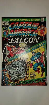 Buy Captain America #178, Falcon Solo Story Lucifer Appearance 1974 (F/F+) • 6.21£