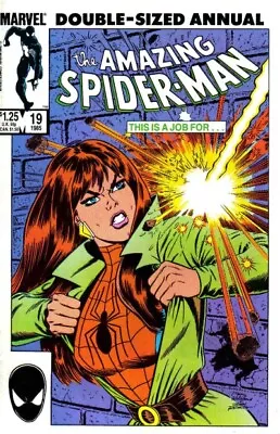 Buy AMAZING SPIDER-MAN ANNUAL #19 F/VF, Giant Direct Marvel Comics 1985 Stock Image • 5.44£
