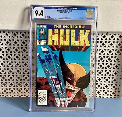 Buy Incredible Hulk 340 Cgc 9.4 Classic Todd McFarlane Cover 1988 • 269£