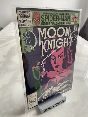 Buy Moon Knight #14 -  (1981) - 1st App Stained Glass Scarlet, ( PENCE VARIANT ) • 25£