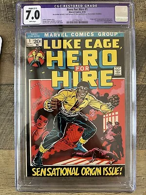 Buy Luke Cage Hero For Hire # 1 - CGC 7.0 (1972) 1st App. Luke Cage - Restored • 244.62£