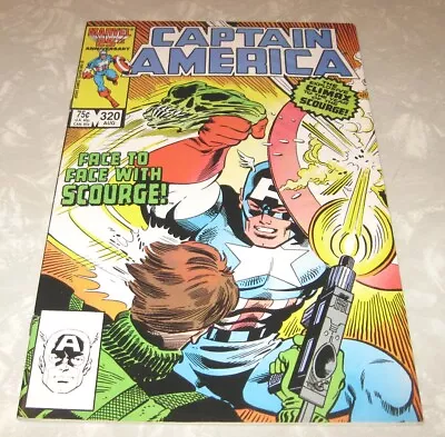 Buy CAPTAIN AMERICA #320 (Aug 1986) GOOD Condition Comic - Death Of SCOURGE • 3.11£