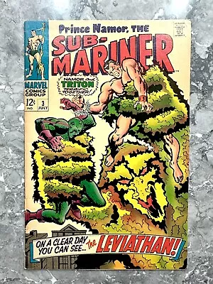 Buy Marvel Prince Namor SUB-MARINER 3 (1968) Buscema CoverTriton, Plant Man (FN/VF) • 20.96£
