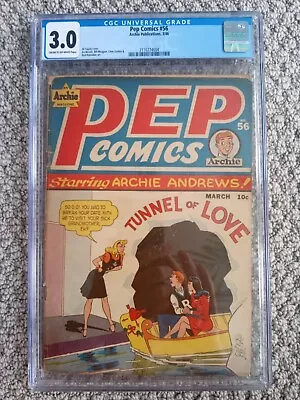 Buy Pep Comics #56 CGC3.0  Tunnel Of Love Archie Betty/Veronica Appearances  1946 • 190.27£