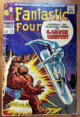 Buy Fantastic Four #55 GD 2.0 1966 - 4th App. Silver Surfer • 37.93£