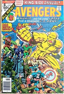 Buy Avengers Annual #6 - VG+ (4.5) - Marvel 1976 - 50 Cents Copy, 48 Pg - Perez Art  • 5.50£