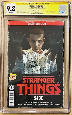 Buy Cgc Ss 9.8 Stranger Things Six #4 Comic Signed Millie Bobby Brown Dark Horse • 348.61£