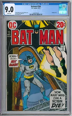 Buy Batman 246 CGC Graded 9.0 VF/NM White Neal Adams DC Comics 1972 • 116.45£