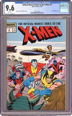 Buy Official Marvel Index To The X-Men #4 CGC 9.6 1987 4371794014 • 46.60£