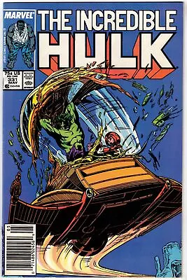 Buy Incredible Hulk #331 (1987)-1st Smart Grey Hulk-1st Peter David-newsstand- F/vf • 9.08£