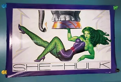 Buy Vintage 1990 Marvel Press SHE-HULK Joe Chiodo Art 22  X 34  Poster • 27.96£
