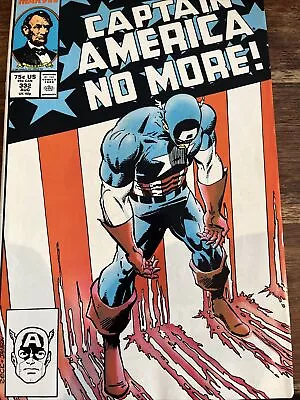 Buy MARVEL COMICS CAPTAIN AMERICA #332 1987 CAP QUITS! Very Nice Con -Uk Free Post • 8£