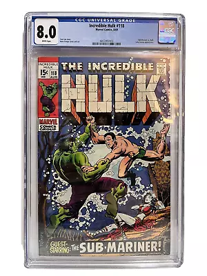 Buy Incredible Hulk #118 CGC 8.0 1969 • 116.49£