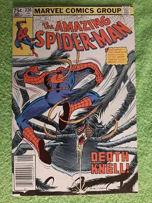 Buy AMAZING SPIDER-MAN #236 FN NEWSSTAND Canadian Variant Back Cover Wrinkled RD6635 • 24.49£