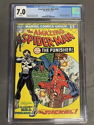 Buy Amazing Spiderman 129 - CGC 7.0 White - 1st Punisher • 1,164.91£