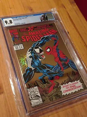 Buy Amazing Spider-Man #375 CGC 9.8 - Venom App. 3/93 WP 🔥Retired Custom Label 🔥 • 116.49£