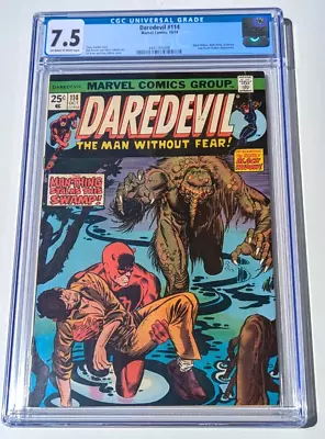 Buy Daredevil #114 Cgc 7.5  1st App Of Death Stalker * Man-thing * Black Widow 1974 • 77.65£