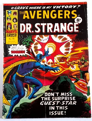 Buy The Avengers UK Comic No # 75 February 22nd 1975 MARVEL Dr Strange, Iron Fist • 3.39£