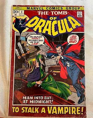 Buy Tomb Of Dracula #3 / Vg- /  Intro Dr. Rachel Van Helsing  / 1972 / Comic Book • 20.15£