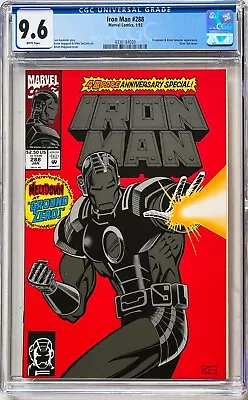 Buy Iron Man #288 CGC 9.6 White. Anniversary Silver Foil Cover! • 45£