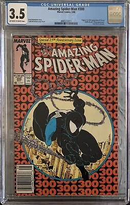 Buy Amazing Spider-man #300 Cgc 3.5 Vg- 1988 Newsstand 1st  Venom Marvel Comics • 225.20£