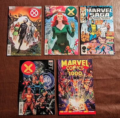 Buy Marvel Comics Lot X-Men - Marvel Comics 1000, X-Men Issue 1, House Of X #1, 5 Ct • 10.87£