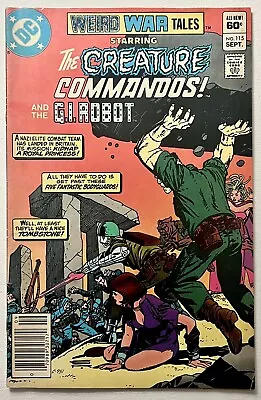 Buy 🩸Weird War Tales #115 (1982) The Creature Commandos! Newsstand Edition DC • 4.66£