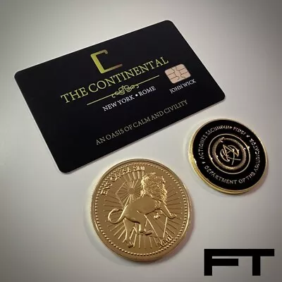 Buy John Wick Coins & Continental Hotel Card Replica Set • 12£