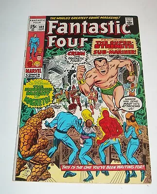 Buy FANTASTIC FOUR # 102 MARVEL COMICS September 1970 SUB-MARINER MAGNETO APPEAR • 19.41£