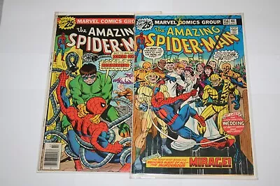 Buy Amazing Spiderman 156 158! 1976! Doc Ock Cover! 1st Mirage! Wedding Of Ned Leeds • 15.52£