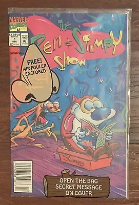 Buy THE REN AND STIMPY SHOW #1 Unopened Factory Sealed Bag 1992 VF/NM MARVEL COMICS • 6.99£