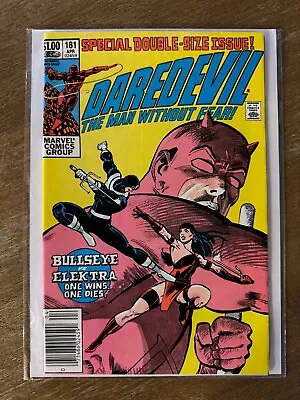 Buy Daredevil #181 Marvel 1981 Death Of Elektra Bullseye Frank Miller UPC Newsstand • 23.29£